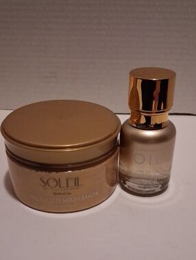 Soleil 24K Gold Hair Mask And Argan Healing Oil 24K Gold